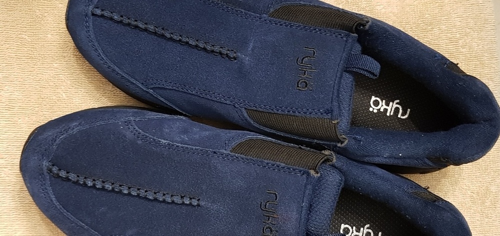 Ryka Suade Slip-On Sneakers w/side Goring